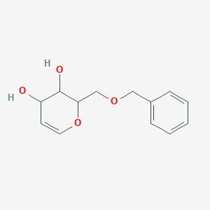 molecular formula C13H16O4 B13390260 2-(phenylmethoxymethyl)-3,4-dihydro-2H-pyran-3,4-diol 