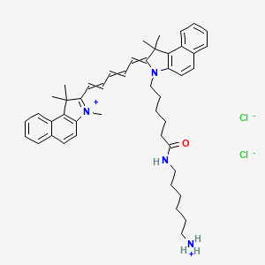 molecular formula C46H58Cl2N4O B13390284 Cy5.5-Amine chloride hydrochloride 