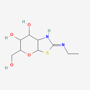 molecular formula C9H16N2O4S B13390321 2-(Ethylamino)-5-(hydroxymethyl)-5,6,7,7a-tetrahydro-3aH-pyrano[3,2-d][1,3]thiazole-6,7-diol CAS No. 1009816-48-1