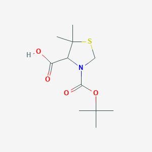 5,5-dimethyl-3-[(2-methylpropan-2-yl)oxycarbonyl]-1,3-thiazolidine-4-carboxylic Acid