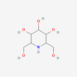 molecular formula C7H15NO5 B13390401 2,6-Dideoxy-2,6-iminoheptitol 