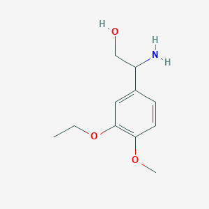 molecular formula C11H17NO3 B13390404 2-Amino-2-(3-ethoxy-4-methoxyphenyl)ethan-1-ol 