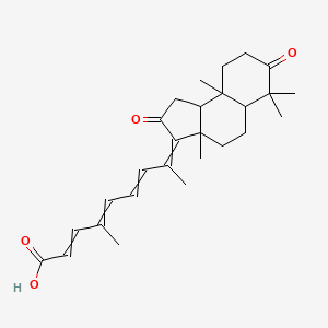 8-(3a,6,6,9a-tetramethyl-2,7-dioxo-4,5,5a,8,9,9b-hexahydro-1H-cyclopenta[a]naphthalen-3-ylidene)-4-methylnona-2,4,6-trienoic acid