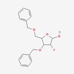 molecular formula C19H21FO4 B13390425 (3S,4R,5R)-3-fluoro-4-phenylmethoxy-5-(phenylmethoxymethyl)oxolan-2-ol 