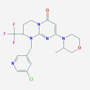 9-[(5-chloropyridin-3-yl)methyl]-2-(3-methylmorpholin-4-yl)-8-(trifluoromethyl)-7,8-dihydro-6H-pyrimido[1,2-a]pyrimidin-4-one