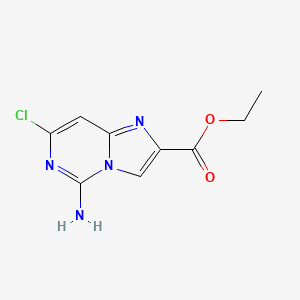 molecular formula C9H9ClN4O2 B13390470 Ethyl 5-amino-7-chloroimidazo[1,2-c]pyrimidine-2-carboxylate 