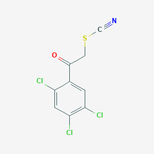 molecular formula C9H4Cl3NOS B13390486 1-(2,4,5-Trichlorophenyl)-2-thiocyanatoethanone 