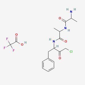 molecular formula C18H23ClF3N3O5 B13390504 Aaf-cmk (tfa) 