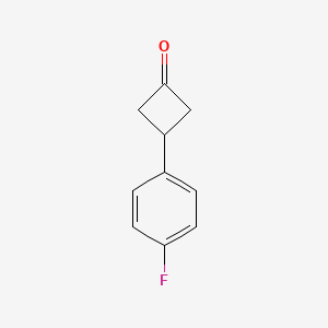 molecular formula C10H9FO B1339052 3-(4-氟苯基)环丁烷-1-酮 CAS No. 143589-42-8