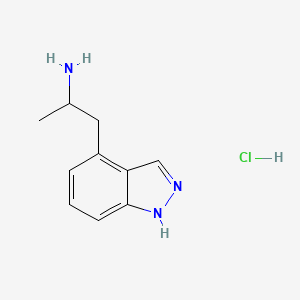 molecular formula C10H14ClN3 B13390532 1-(1H-indazol-4-yl)propan-2-amine;hydrochloride 