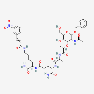 1-alpha-O-Benzyl-N-acetylmuramyl-ala-D-isogln-lys(trans(M-nitrocinnamoyl)-NH2)-NH2