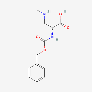 molecular formula C12H16N2O4 B13390542 Cbz-beta-N-Methylamino-D-Ala 