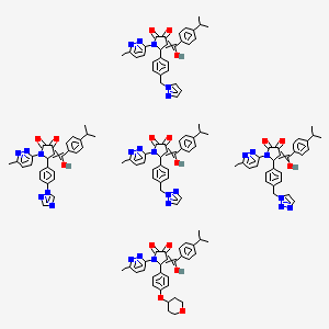 molecular formula C142H134N26O17 B13390560 Olea europaea (olive) leaf extract CAS No. 8060-29-5