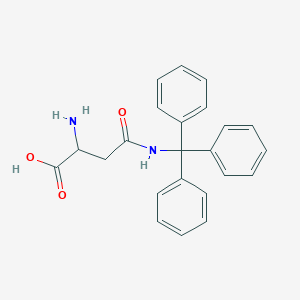 molecular formula C23H22N2O3 B13390568 2-Amino-4-oxo-4-[(triphenylmethyl)amino]butanoic acid 