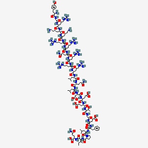 molecular formula C137H230N48O39 B13390575 H-DL-Tyr-Gly-DL-Arg-DL-Lys-DL-Lys-DL-Arg-DL-Arg-DL-Gln-DL-Arg-DL-Arg-DL-Arg-DL-Leu-DL-Gln-DL-Leu-DL-Asp-DL-Glu-DL-Glu-DL-xiThr-Gly-DL-Glu-DL-Phe-DL-Leu-DL-Pro-DL-xiIle-DL-Gln-OH 