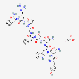 molecular formula C65H84F3N17O16 B13390577 Kisspeptin-10 human TFA 