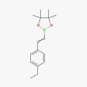 molecular formula C16H23BO2 B13390585 2-[2-(4-Ethylphenyl)ethenyl]-4,4,5,5-tetramethyl-1,3,2-dioxaborolane 