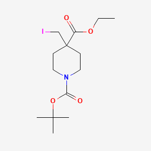 B1339059 1-tert-Butyl 4-ethyl 4-(iodomethyl)piperidine-1,4-dicarboxylate CAS No. 213013-98-0