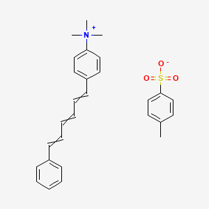 molecular formula C28H31NO3S B13390591 N,N,N-trimethyl-4-(6-phenyl-1,3,5-hexatrien-1-yl)phenylammonium 4-toluenesulfonate 