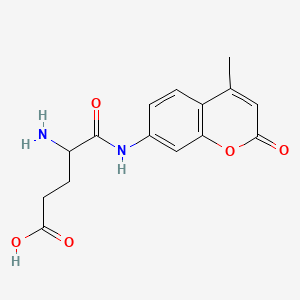 molecular formula C15H16N2O5 B13390599 4-Amino-5-[(4-methyl-2-oxochromen-7-yl)amino]-5-oxopentanoic acid 