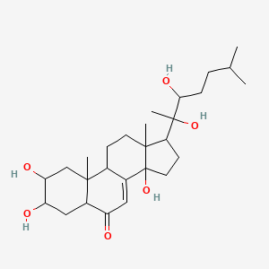 molecular formula C27H44O6 B13390607 25-Deoxycedysterone;25-deoxy-20-ecdysone 