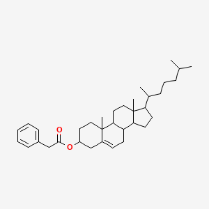 molecular formula C35H52O2 B13390650 [10,13-dimethyl-17-(6-methylheptan-2-yl)-2,3,4,7,8,9,11,12,14,15,16,17-dodecahydro-1H-cyclopenta[a]phenanthren-3-yl] 2-phenylacetate 