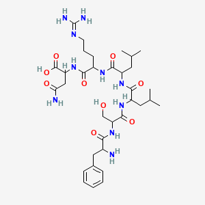 molecular formula C34H56N10O9 B13390656 (Phe1,ser2)-thrombin receptor activator peptide 6 