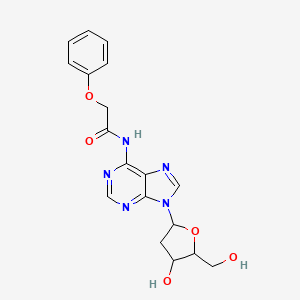 N-{9-[(2R,4S,5R)-4-hydroxy-5-(hydroxymethyl)oxolan-2-yl]-9H-purin-6-yl}-2-phenoxyacetamide