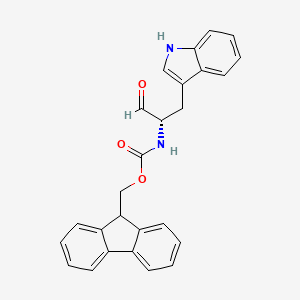 molecular formula C26H22N2O3 B1339072 9H-fluoren-9-ylmethyl N-[(2S)-1-(1H-indol-3-yl)-3-oxopropan-2-yl]carbamate CAS No. 246159-95-5