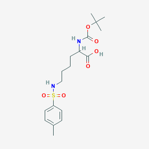 molecular formula C18H28N2O6S B13390729 2-tert-Butoxycarbonylamino-6-(toluene-4-sulfonylamino)-hexanoic acid 