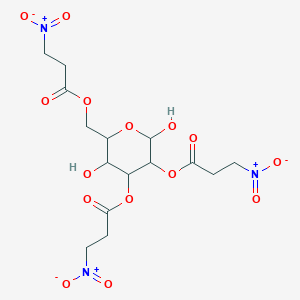 [3,6-Dihydroxy-4,5-bis(3-nitropropanoyloxy)oxan-2-yl]methyl 3-nitropropanoate