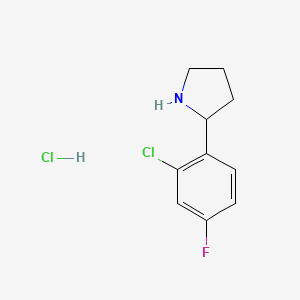 (R)-2-(2-Chloro-4-fluorophenyl)pyrrolidine hcl