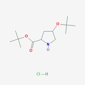 molecular formula C13H26ClNO3 B13390756 O-tert-Butyl-L-trans-4-hydroxyproline tert-butyl ester hydrochloride 