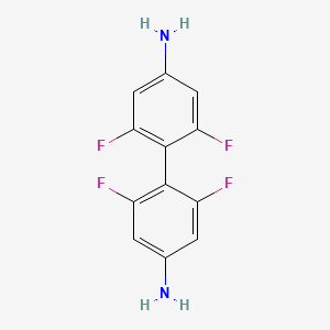 molecular formula C12H8F4N2 B13390760 2,2',6,6'-Tetrafluorobiphenyl-4,4'-diamine CAS No. 568-18-3