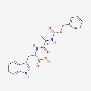 molecular formula C22H23N3O5 B13390767 2-(2-(benzyloxycarbonylamino)propanamido)-3-(1H-indol-3-yl)propanoic acid 