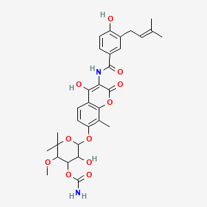 [5-Hydroxy-6-[4-hydroxy-3-[[4-hydroxy-3-(3-methylbut-2-enyl)benzoyl]amino]-8-methyl-2-oxochromen-7-yl]oxy-3-methoxy-2,2-dimethyloxan-4-yl] carbamate