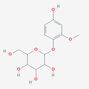 Glucopyranoside, 4-hydroxy-2-methoxyphenyl, beta-D-(8CI); 4-Hydroxy-2-methoxyphenyl beta-D-glucopyranoside