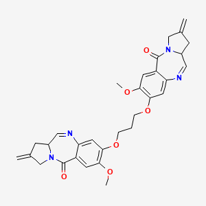 2-methoxy-3-[3-[(2-methoxy-8-methylidene-11-oxo-7,9-dihydro-6aH-pyrrolo[2,1-c][1,4]benzodiazepin-3-yl)oxy]propoxy]-8-methylidene-7,9-dihydro-6aH-pyrrolo[2,1-c][1,4]benzodiazepin-11-one