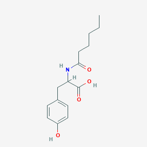 molecular formula C15H21NO4 B13390905 (2S)-2-Hexanamido-3-(4-hydroxyphenyl)propanoic acid 