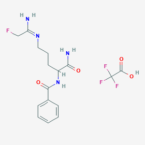 molecular formula C16H20F4N4O4 B13390924 F-Amidine trifluoroacetate 