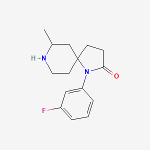 molecular formula C15H19FN2O B13390970 1-(3-Fluorophenyl)-7-methyl-1,8-diazaspiro[4.5]decan-2-one CAS No. 1184918-56-6