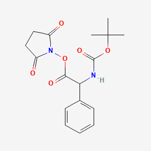 molecular formula C17H20N2O6 B13390983 Boc-L-phenylglycine N-hydroxysuccinimide ester 