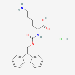 molecular formula C21H25ClN2O4 B13391021 6-amino-2-(9H-fluoren-9-ylmethoxycarbonylamino)hexanoic acid;hydrochloride 