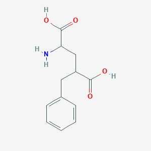 molecular formula C12H15NO4 B13391093 2-Amino-4-(phenylmethyl)pentanedioic acid CAS No. 14561-54-7