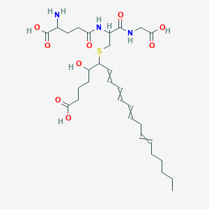 molecular formula C30H47N3O9S B13391118 6-[2-[(4-Amino-4-carboxybutanoyl)amino]-3-(carboxymethylamino)-3-oxopropyl]sulfanyl-5-hydroxyicosa-7,9,11,14-tetraenoic acid 