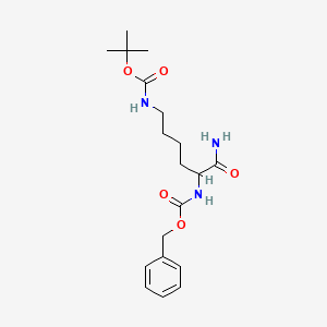 molecular formula C19H29N3O5 B13391128 (5-Benzyloxycarbonylamino-5-carbamoyl-pentyl)-carbamic acid tert-butyl ester 