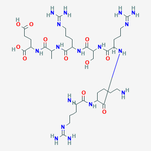 molecular formula C35H67N17O11 B13391149 H-DL-Arg-DL-Lys-DL-Arg-DL-Ser-DL-Arg-DL-Ala-DL-Glu-OH 