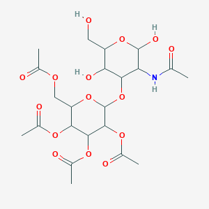 [6-[3-Acetamido-2,5-dihydroxy-6-(hydroxymethyl)oxan-4-yl]oxy-3,4,5-triacetyloxyoxan-2-yl]methyl acetate