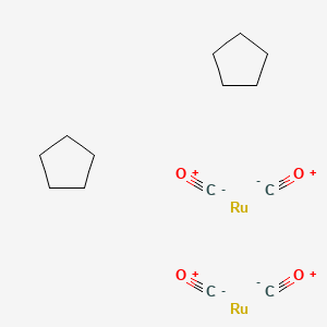 molecular formula C14H20O4Ru2 B13391192 Bis(cyclopentadienylruthenium dicarbonyl) 