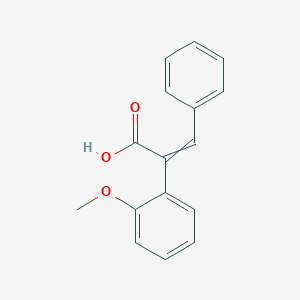 molecular formula C16H14O3 B13391195 2-(2-Methoxyphenyl)-3-phenylacrylic acid 